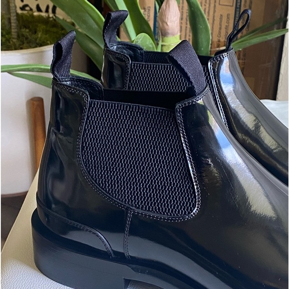 BURBERRY Men’s Patent Leather Chelsea Boots Size 11 (Authenticity guaranteed) - Picture 7 of 16